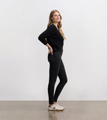Cross Over Sweater - Black