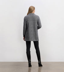 Cozy Open Blazer - Black Check