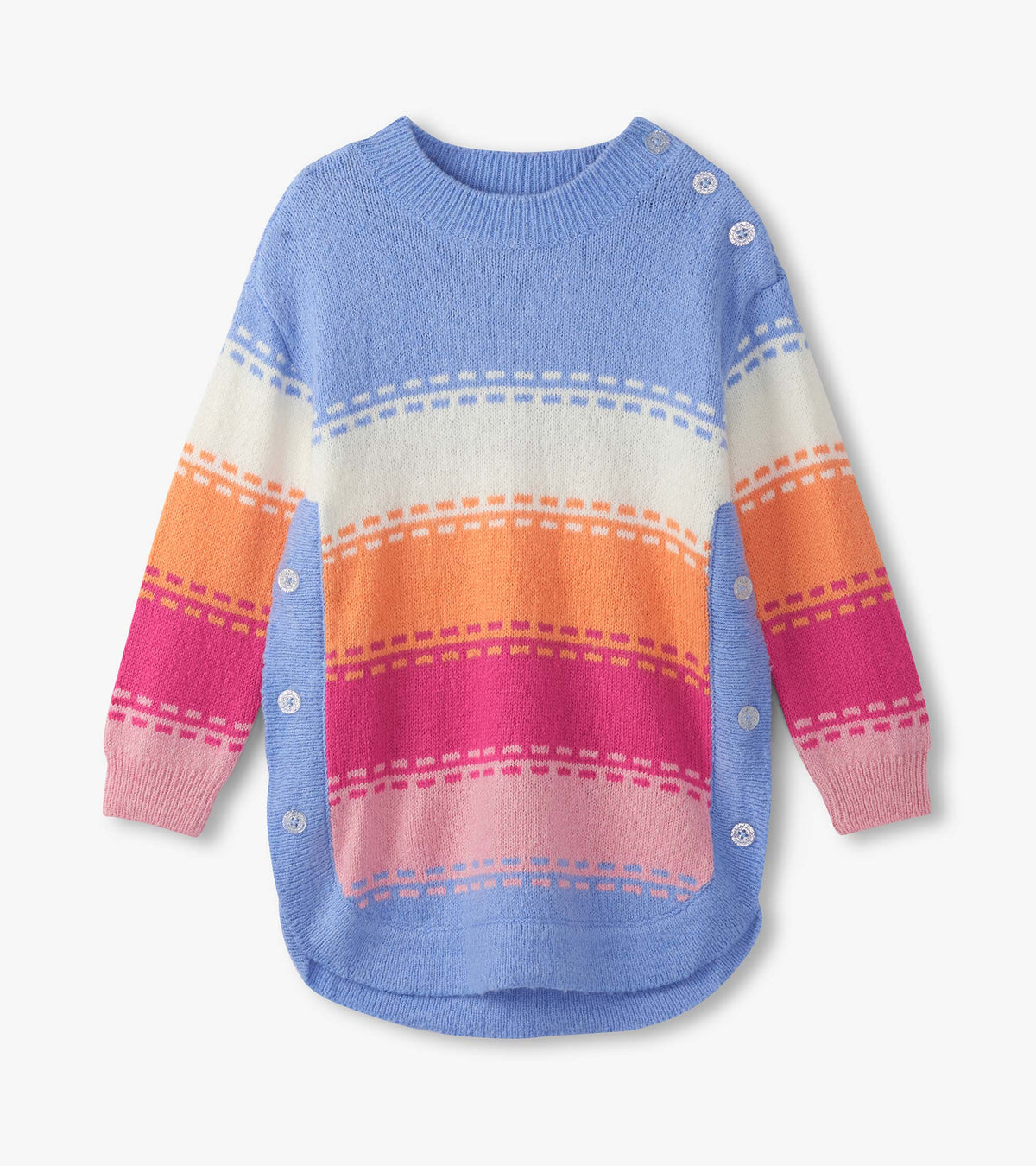 Girls Bold Stitch Chunky Sweater Tunic