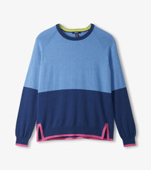 Olivia Sweater - Blue Color Block