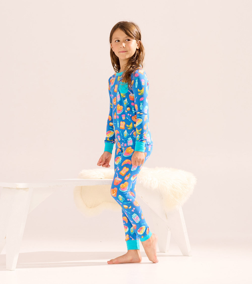 Girls Breakfast Bamboo Pajama Set