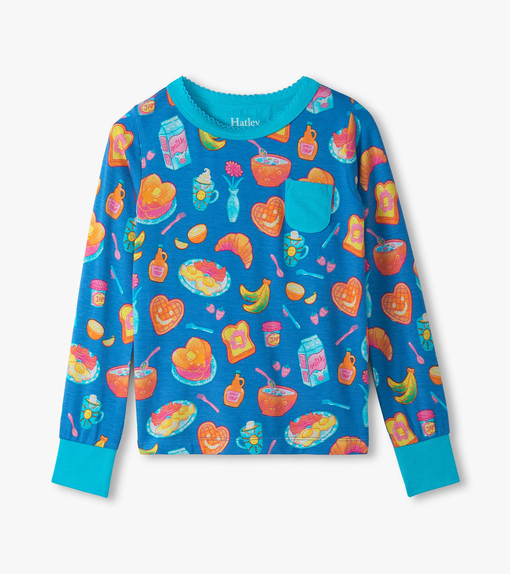 Girls Breakfast Bamboo Pajama Set