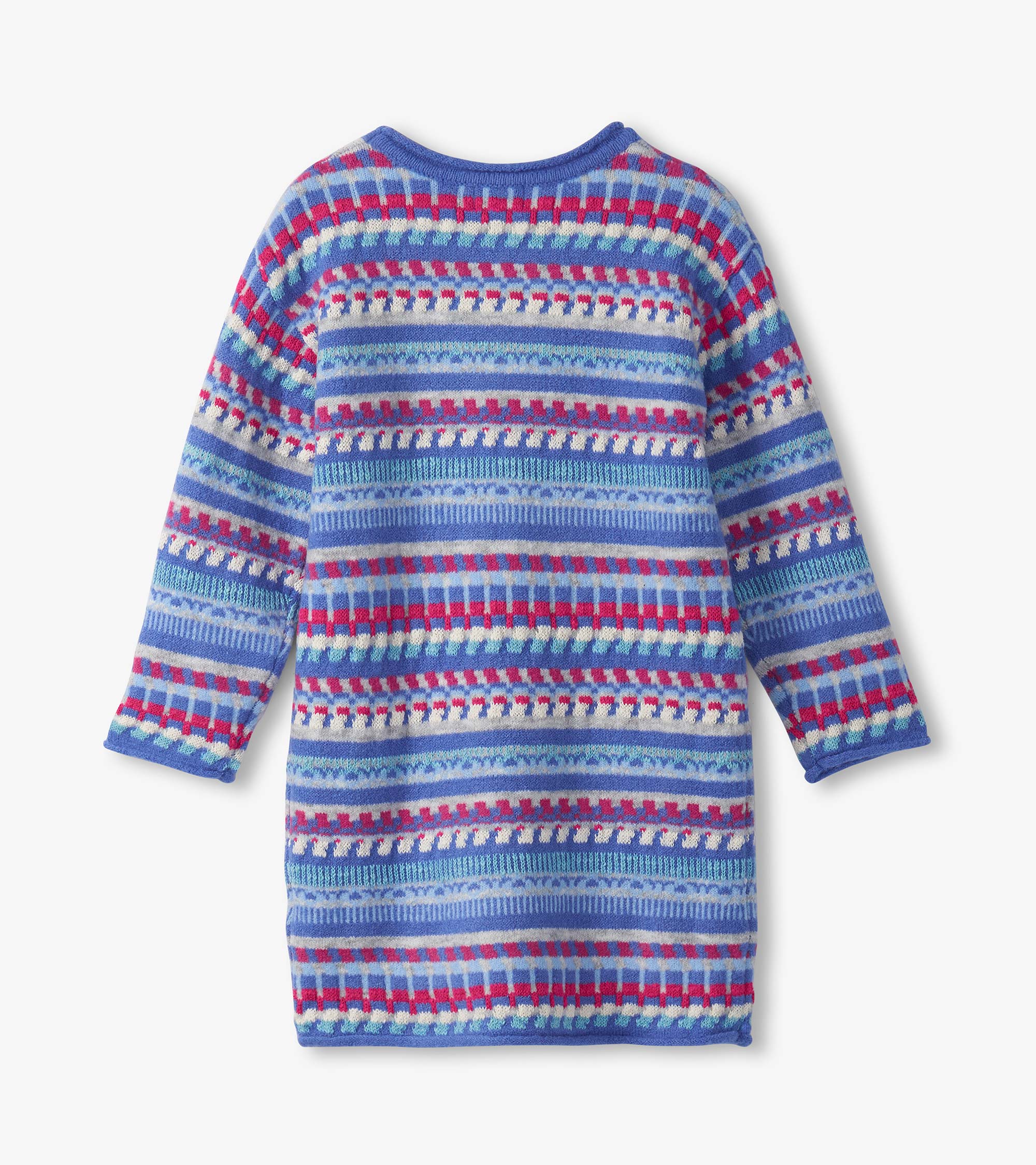 Girls Blueberry Stripe Sweater Dress