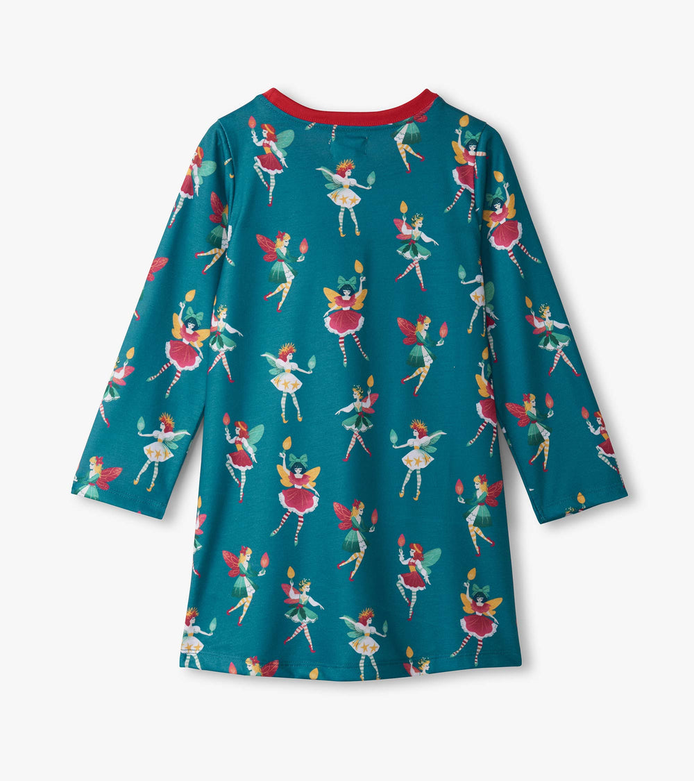 Girls Bright Fairies Long Sleeve Nightdress