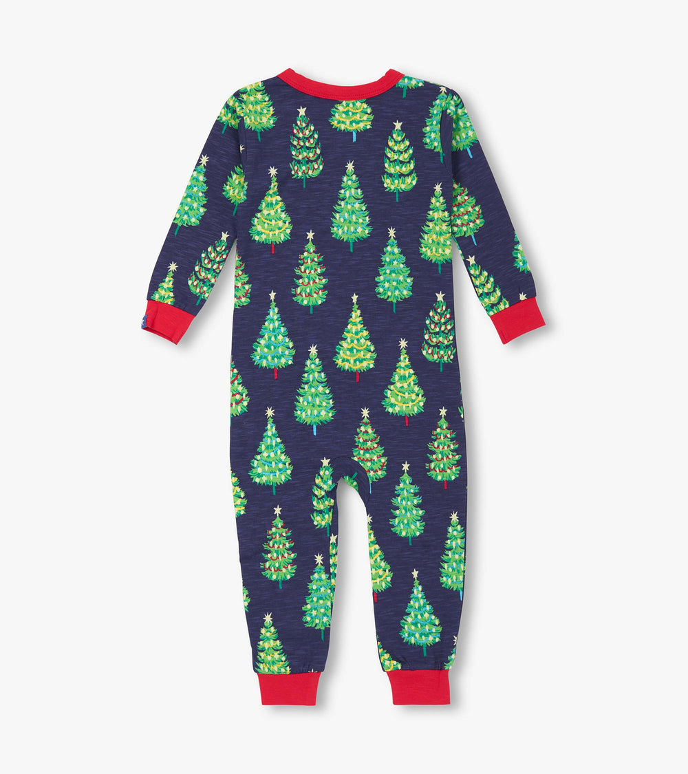 Baby Boys Bottle Brush Trees Glow in the Dark Cotton Sleeper