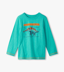 Boys Stegosaurus Glow in the Dark Long Sleeve Graphic Tee