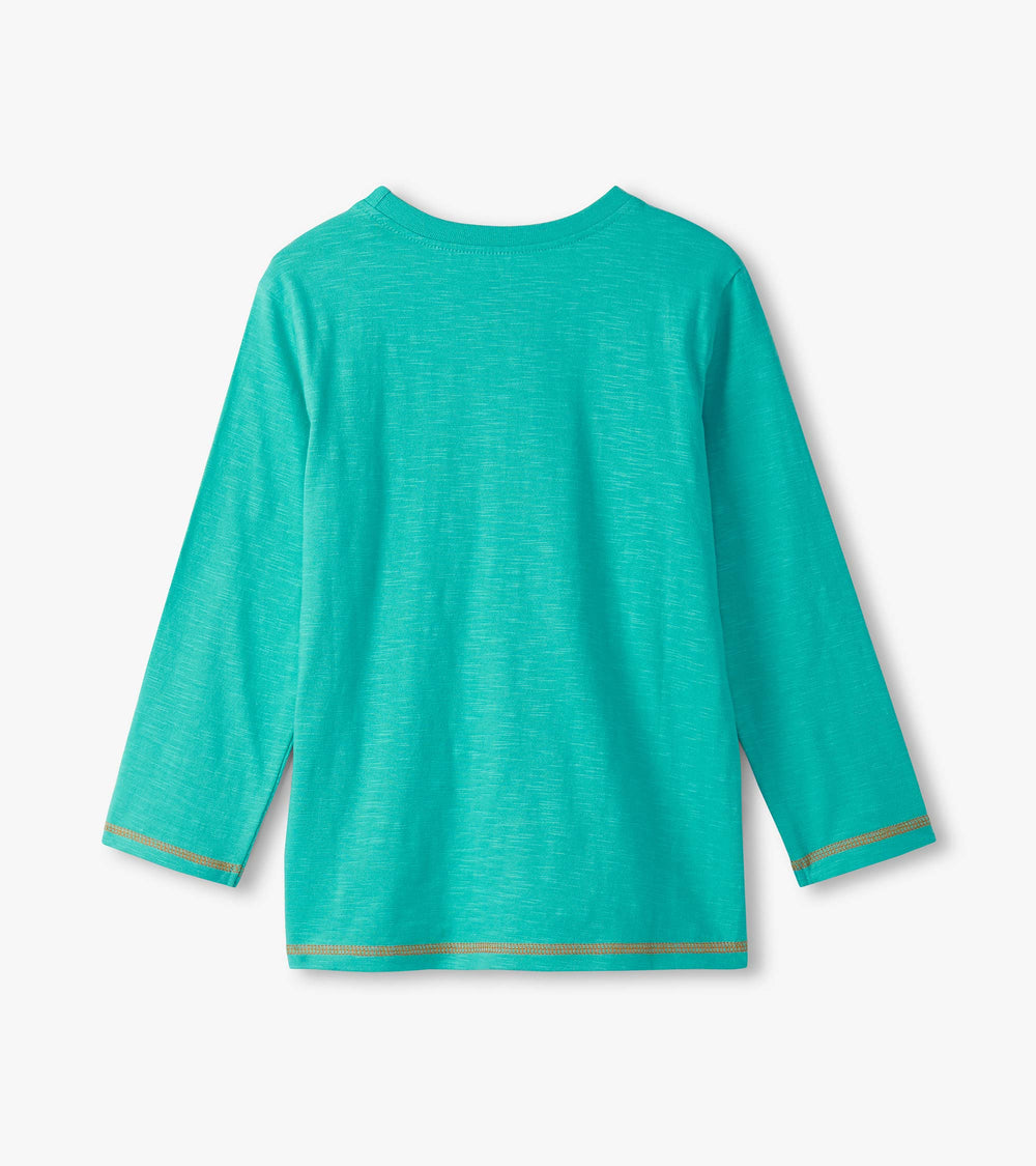 Boys Stegosaurus Glow in the Dark Long Sleeve Graphic Tee