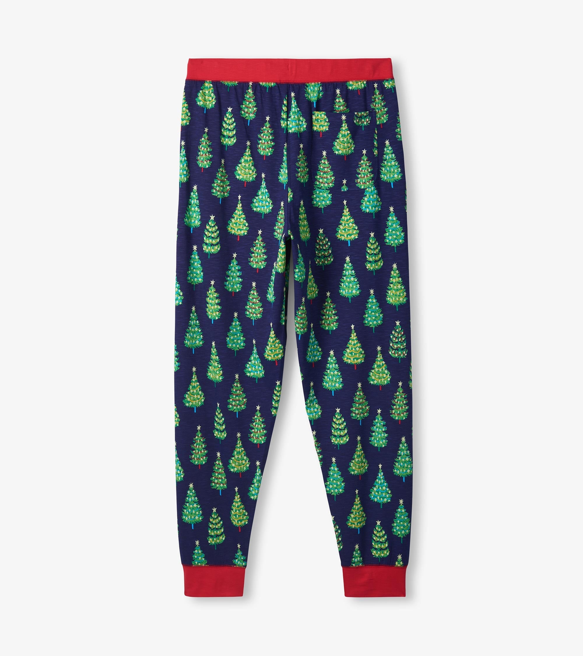 Men's Bottle Brush Trees Glow in the Dark Cotton Pajama Set