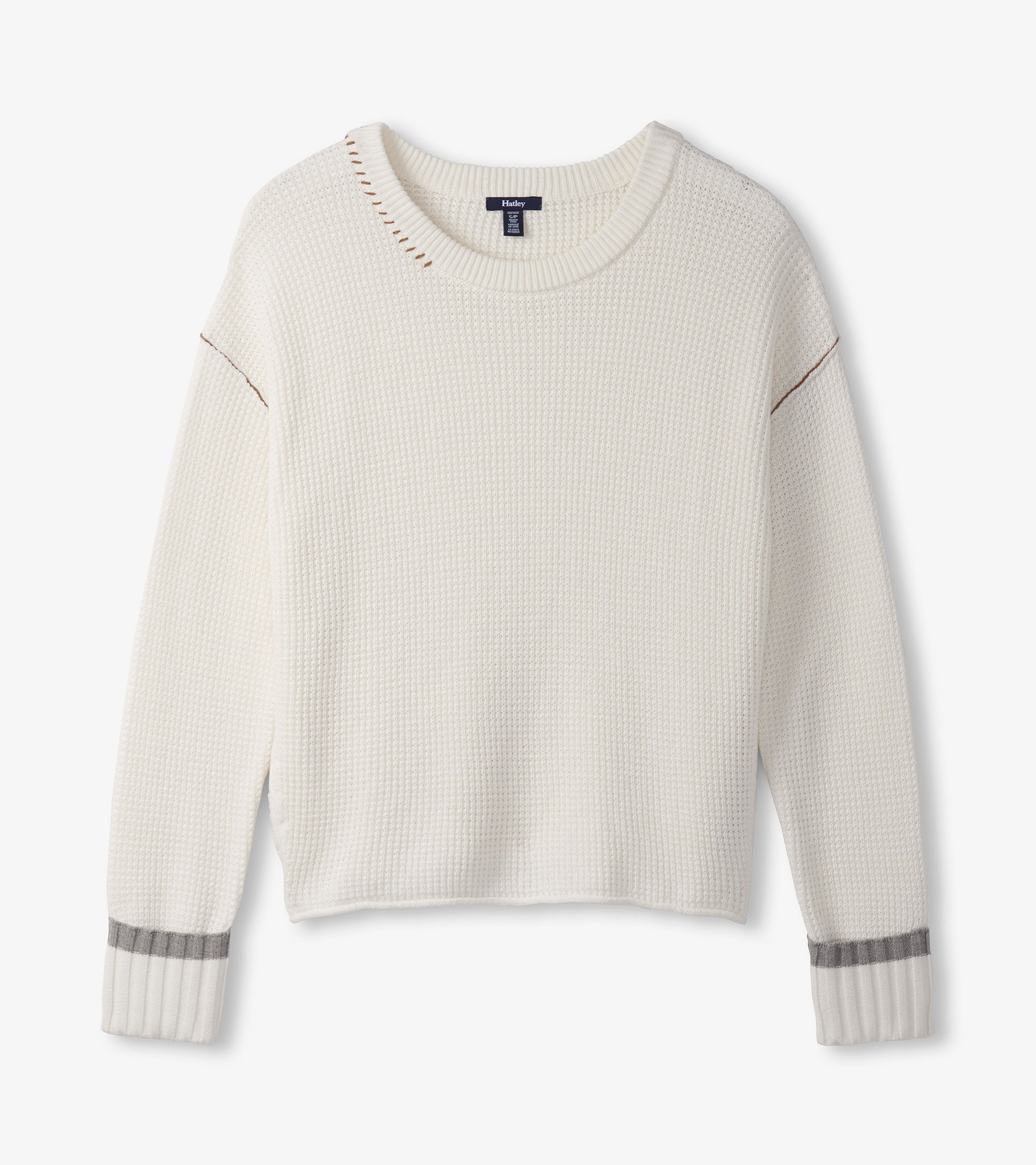 Waffle Knit Sweater - Cream