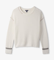 Waffle Knit Sweater - Cream