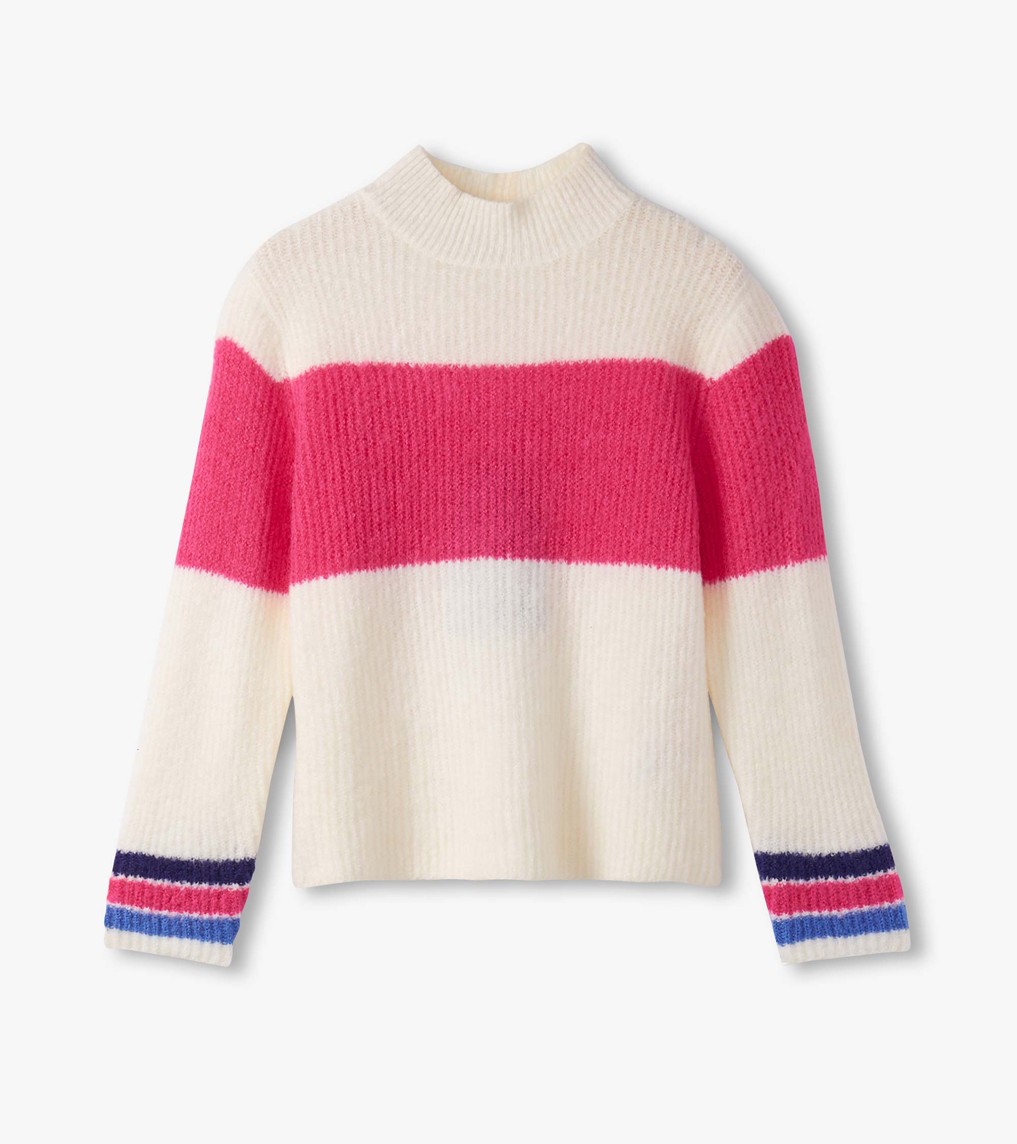 Girls Colorblock Mockneck Sweater