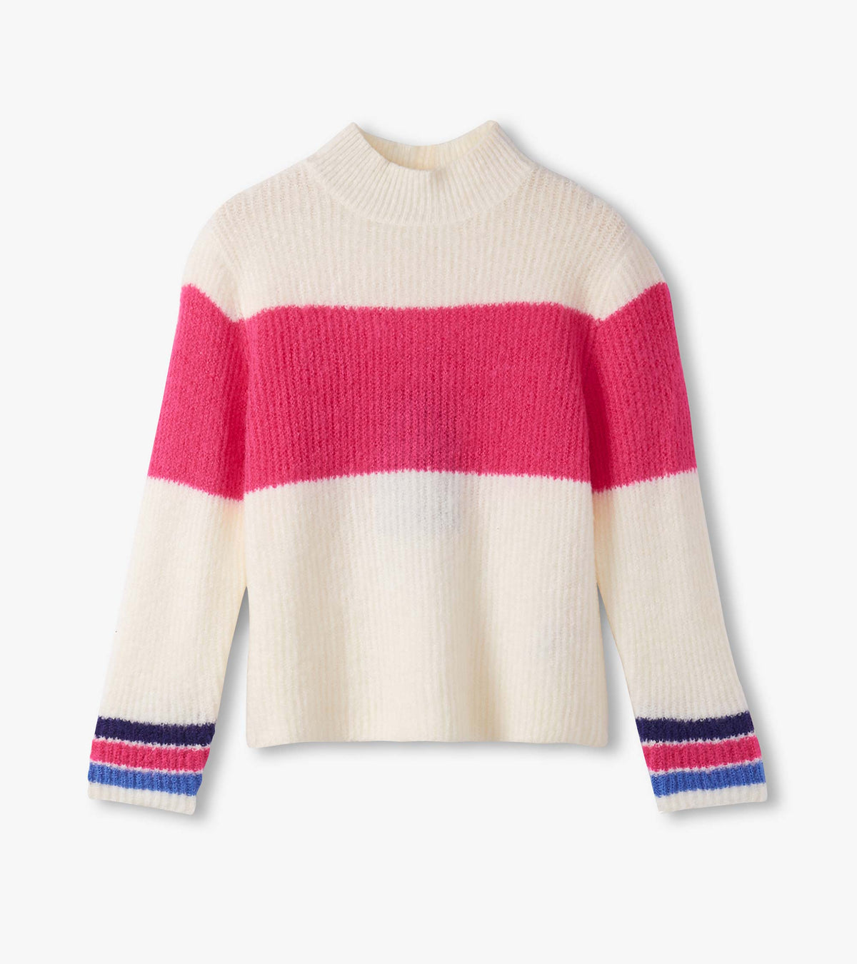 Girls Colorblock Mockneck Sweater