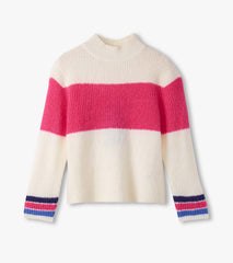 Girls Colorblock Mockneck Sweater