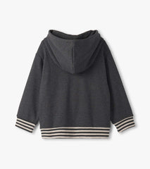 Boys Charcoal Melange Pullover Hoodie