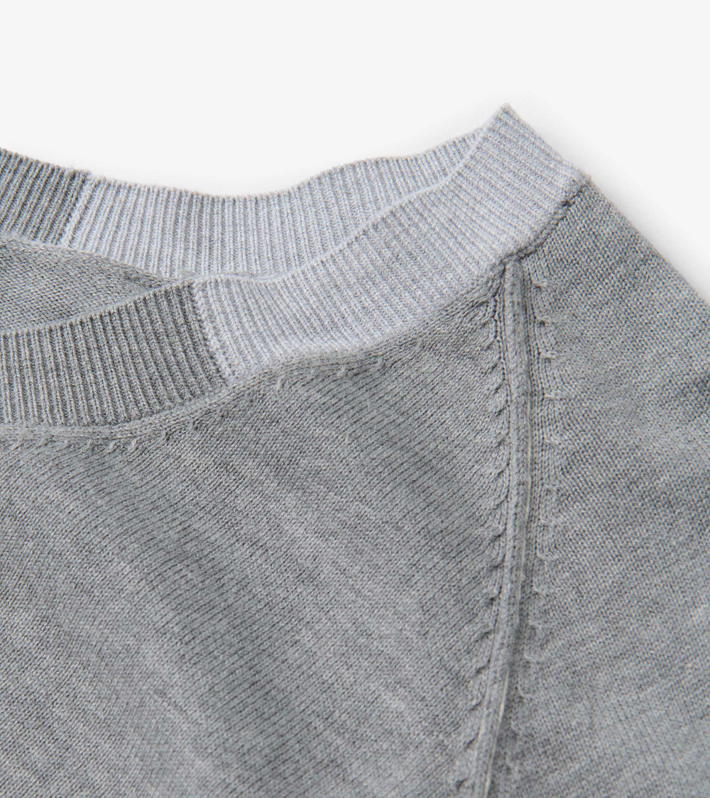 Cary V-Neck Sweater - Charcoal Melange