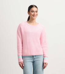 Waffle Knit Sweater - Fuchsia Pink