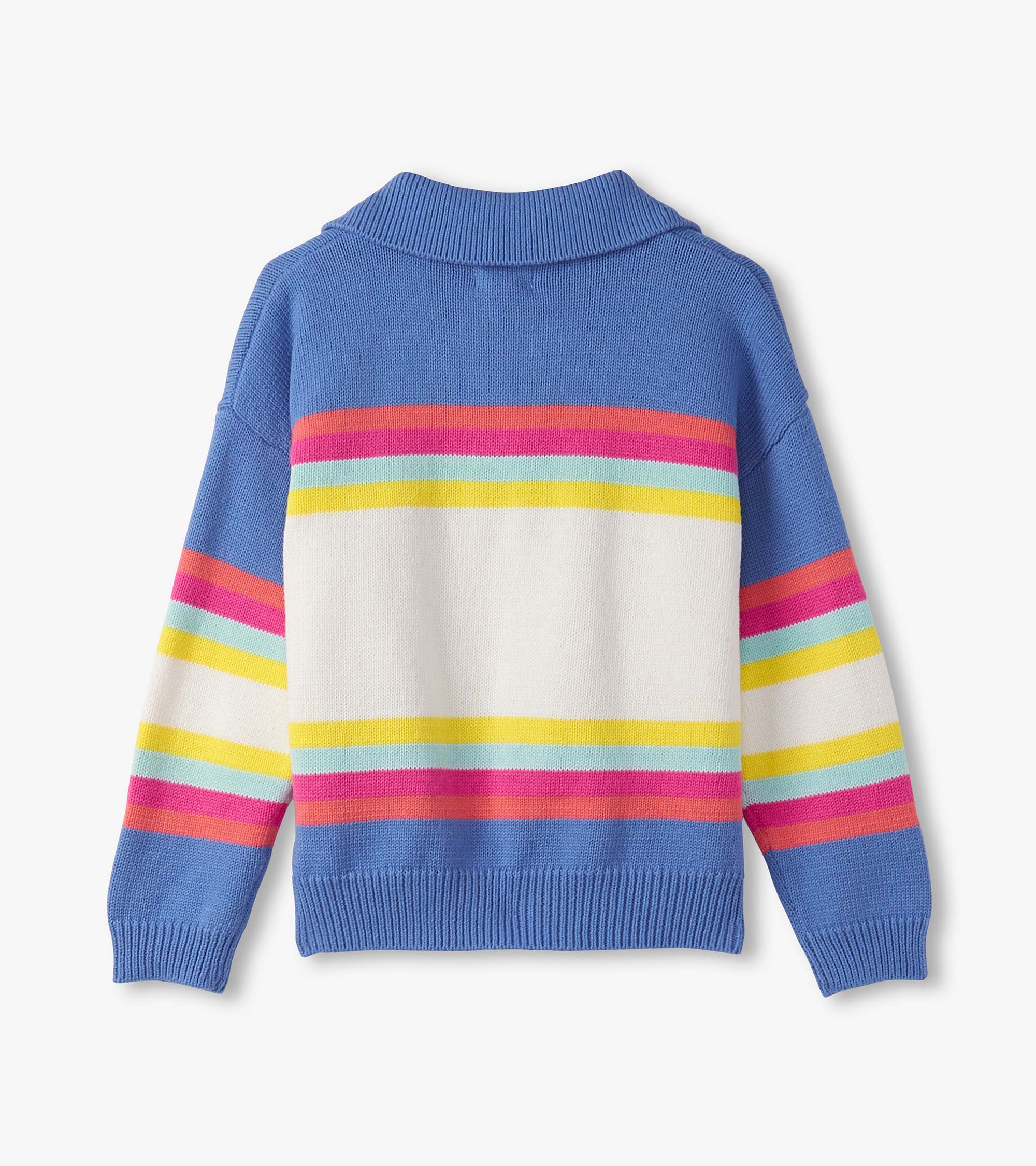Girls Royal Colorblock Johnny Collar Sweater
