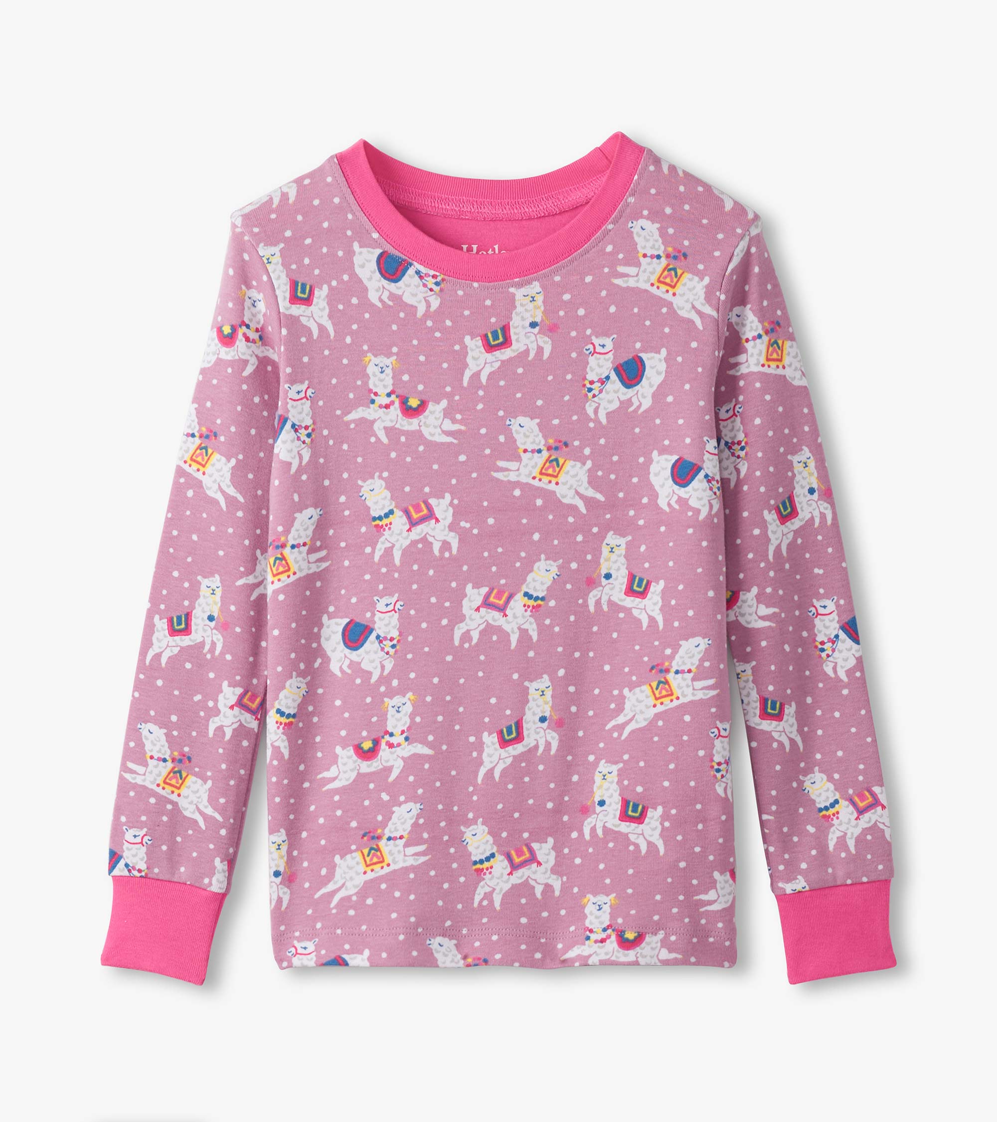 Girls Dancing Alpacas Cotton Pajama Set