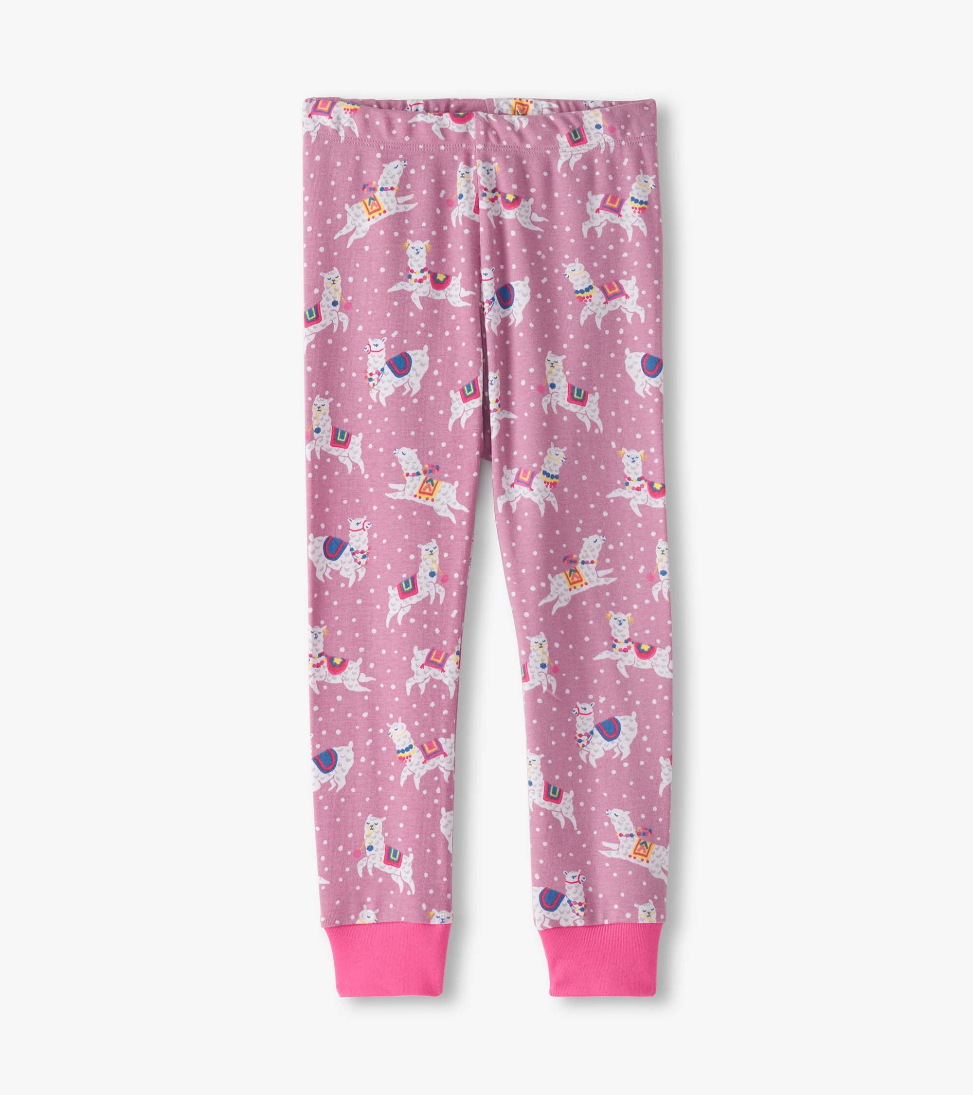Girls Dancing Alpacas Cotton Pajama Set