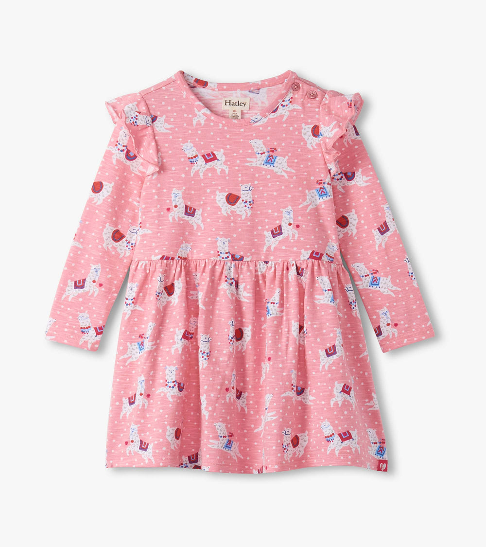 Baby & Toddler Girls Dancing Alpacas Ruffle Sleeve Dress and Legging S
