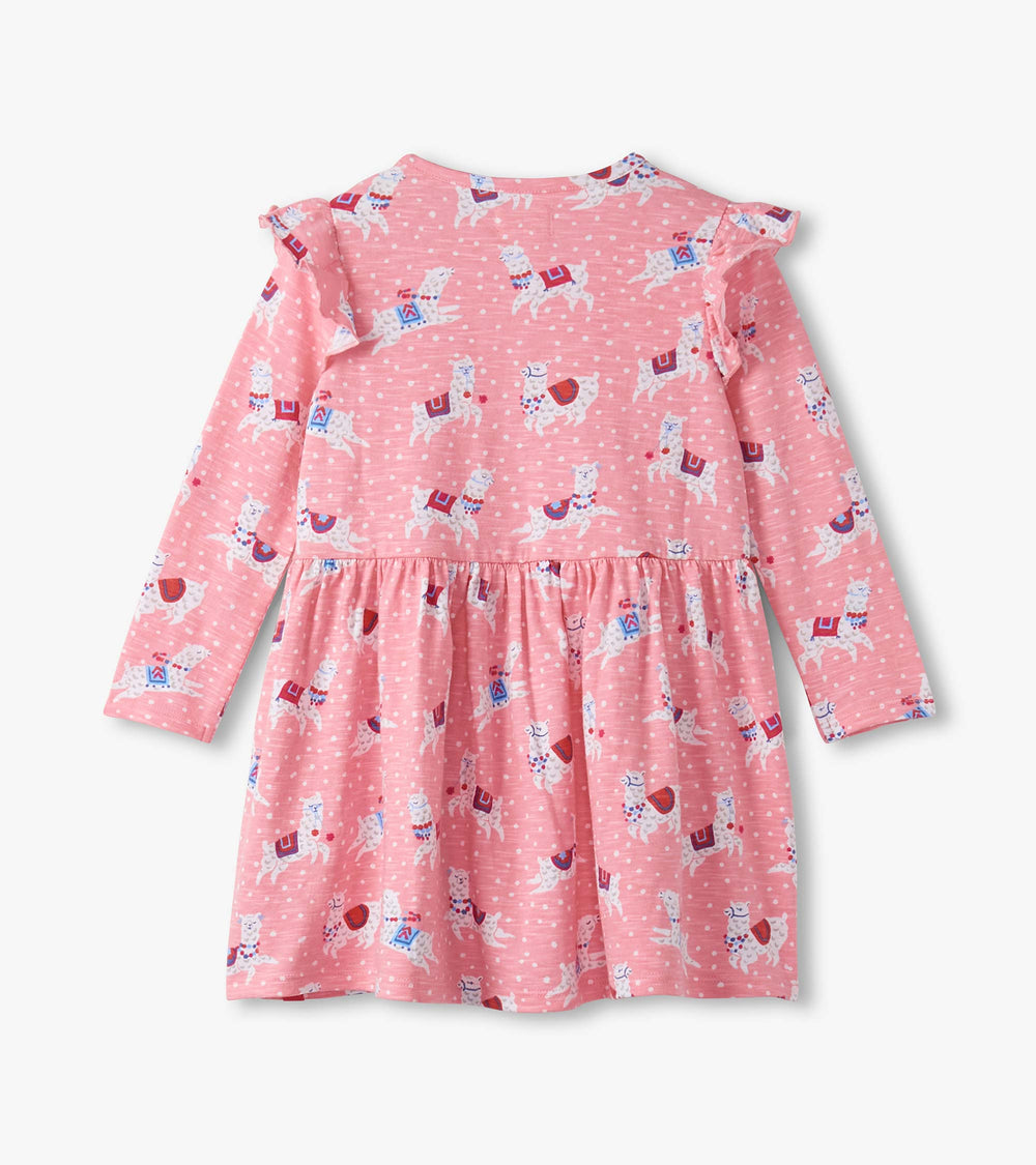 Baby & Toddler Girls Dancing Alpacas Ruffle Sleeve Dress and Legging S