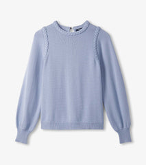 Braided Sweater - Bright Denim Blue