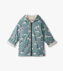 Boys Hunting Dogs Sherpa Lined Zip-Up Rain Jacket