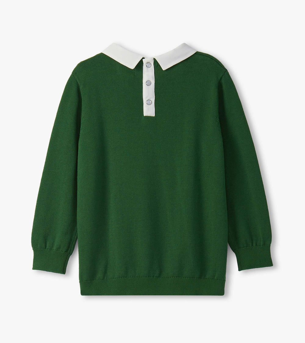 Girls Edin Green Little Pea Sweater