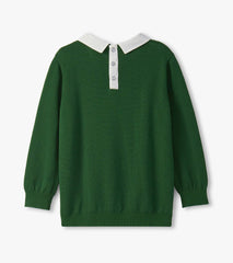 Girls Edin Green Little Pea Sweater