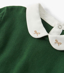 Girls Edin Green Little Pea Sweater