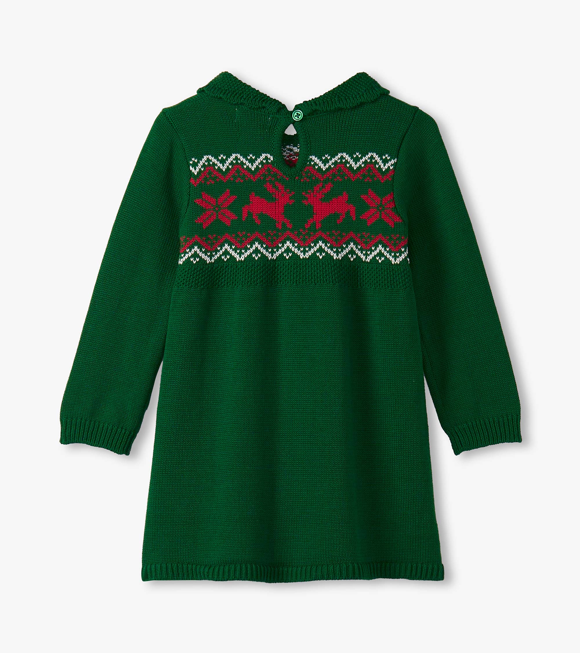 Baby & Toddler Girls Eden Green Cable Knit Sweater Dress