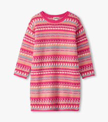 Girls Sunset Stripe Sweater Dress