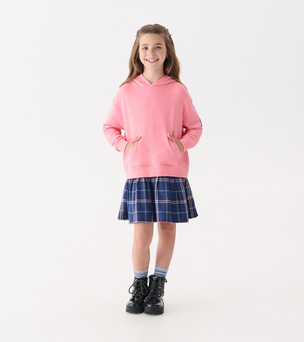 Girls Preppy Plaid Mixed Match Dress