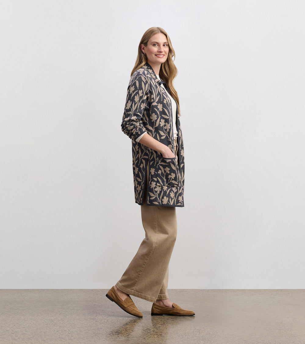 Sweater Blazer - Floral Vines