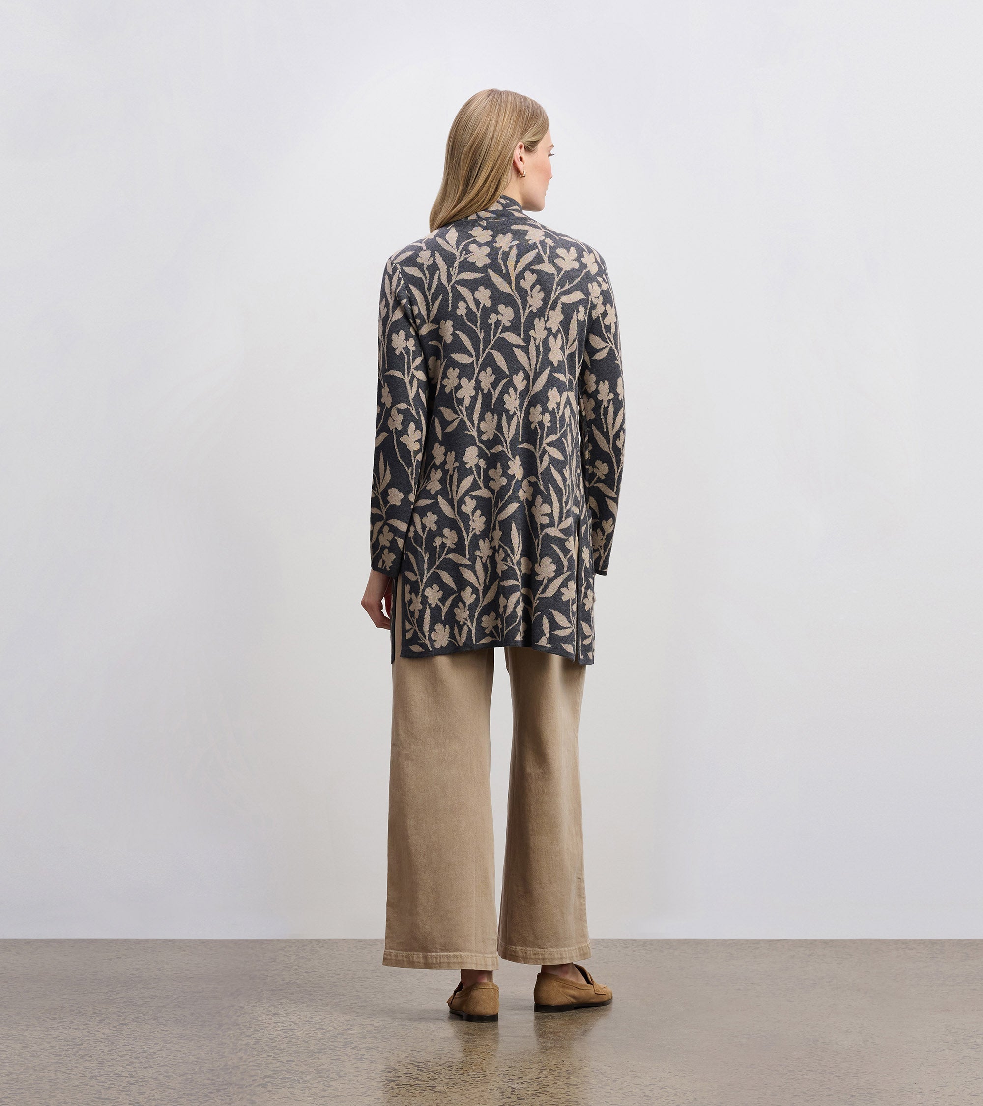 Sweater Blazer - Floral Vines