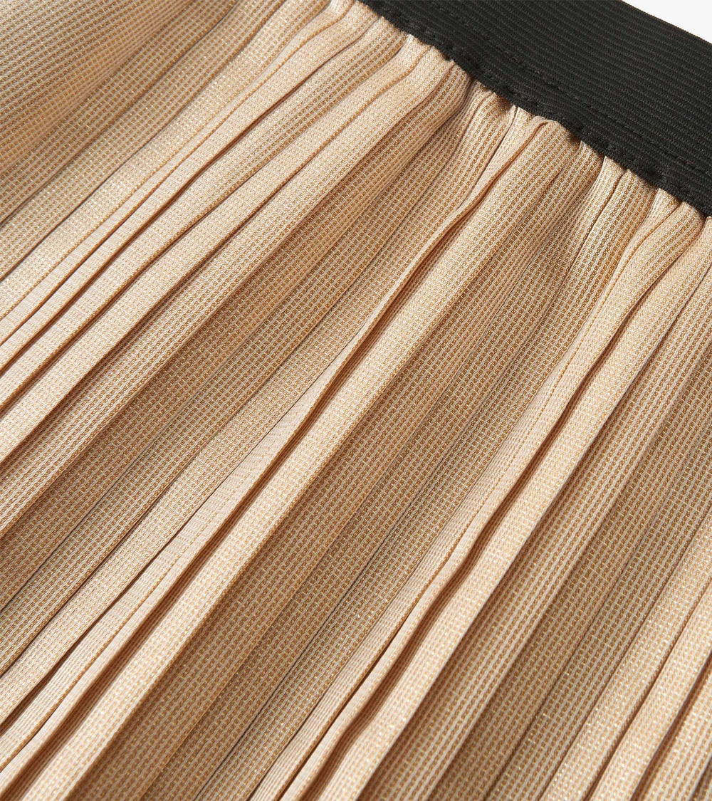 Girls Gold Pleated Fun Skirt