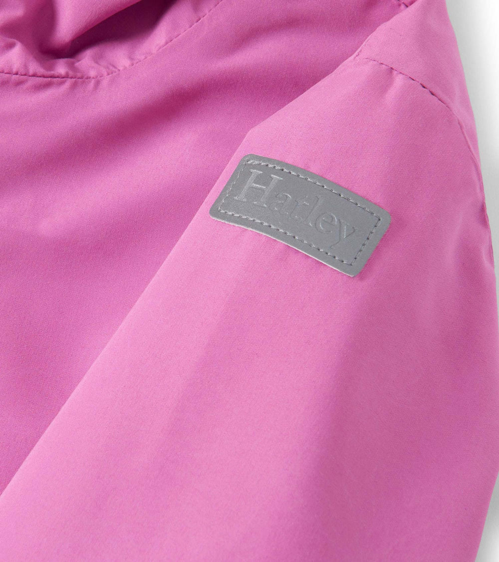 Girls Heart Swans Color Changing Zip-Up Rain Jacket