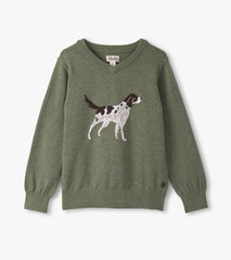 Boys Hunting Dogs V-Neck Sweater