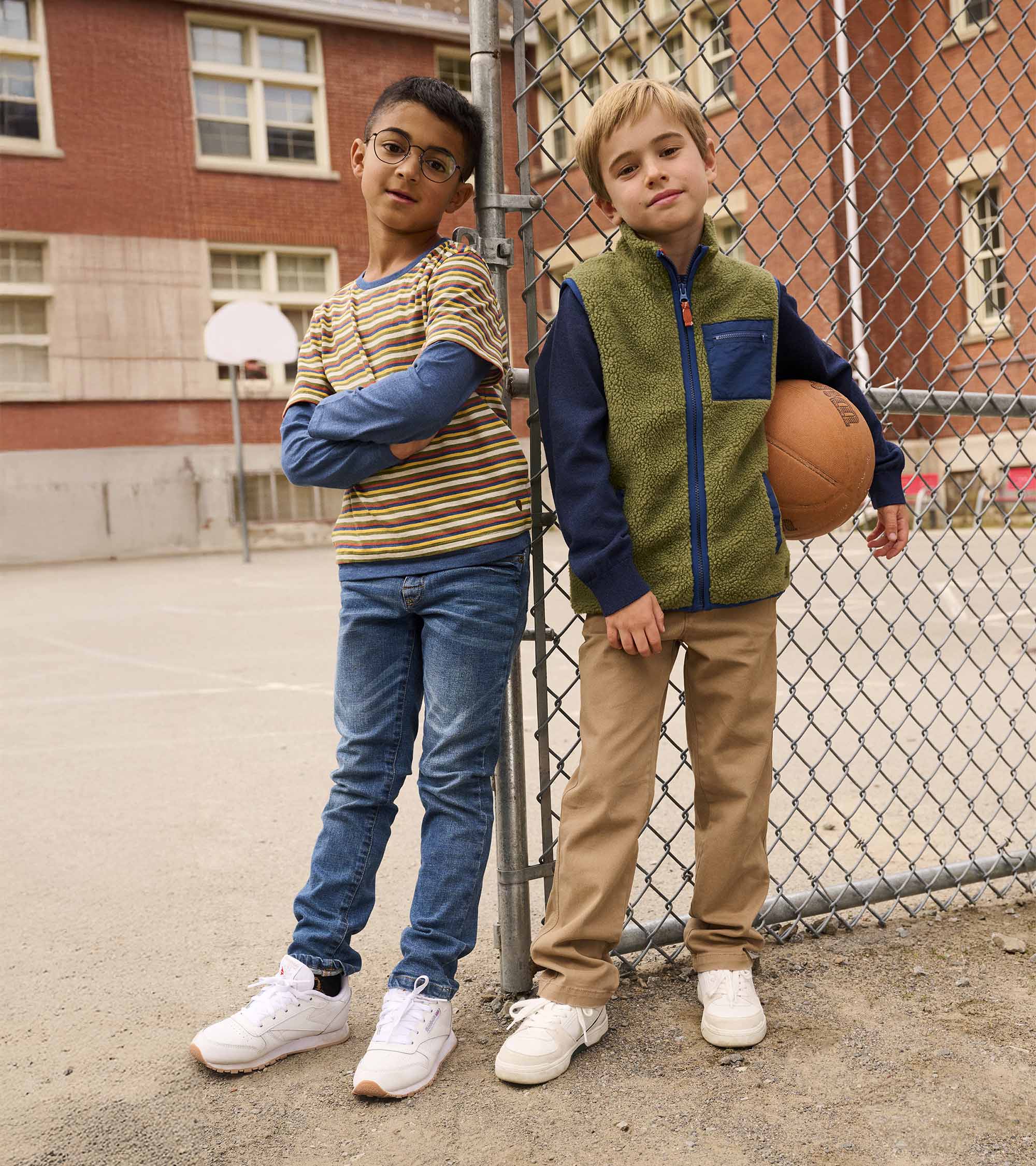Boys Loden Green Faux Sherpa Vest