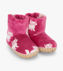 Girls Little Kitties Fuzzy Fleece Slippers