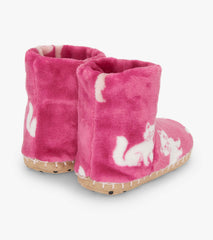 Girls Little Kitties Fuzzy Fleece Slippers