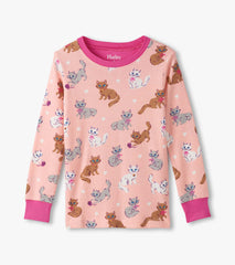 Girls Little Kitties Cotton Pajama Set