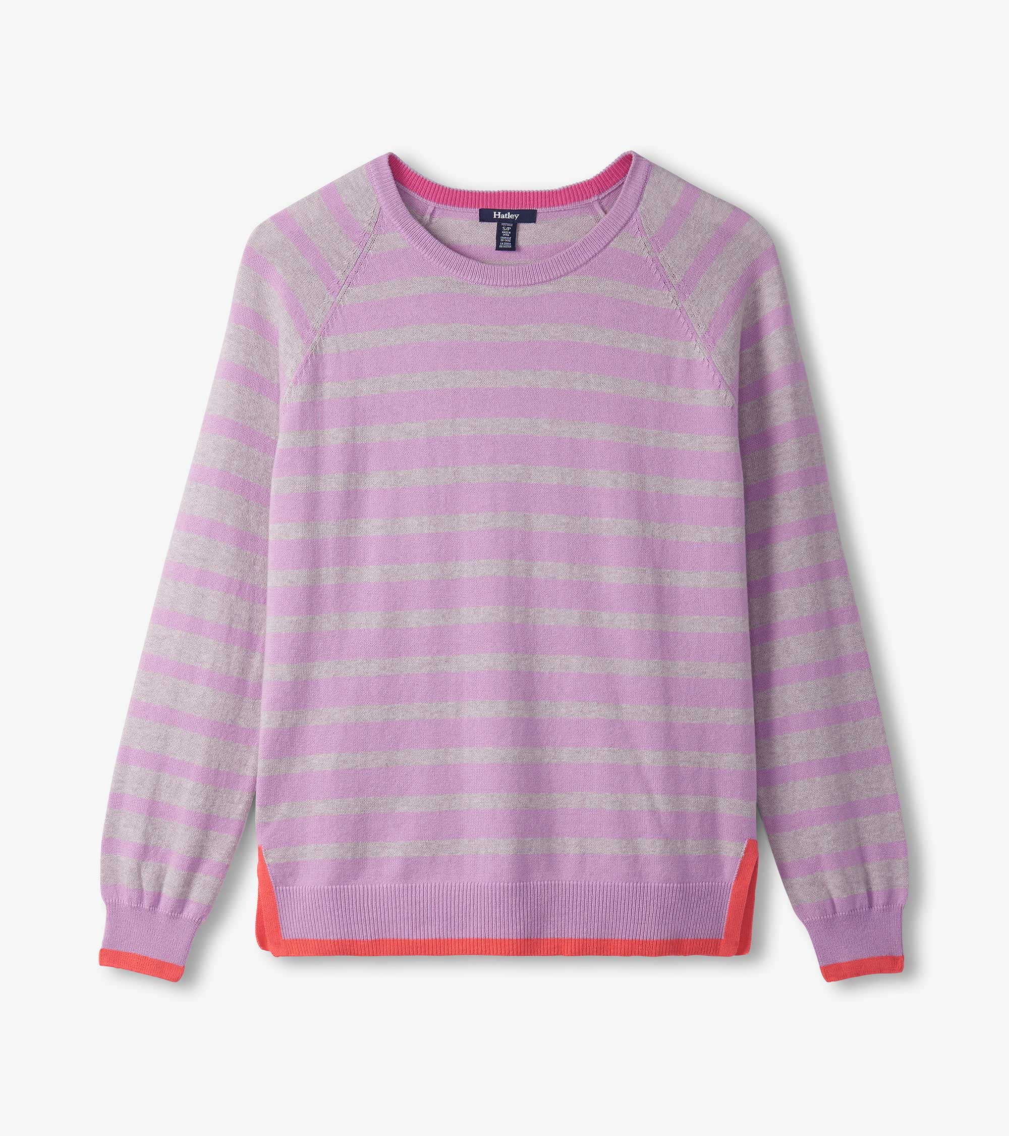 Olivia Sweater - Lilac Pink Stripes