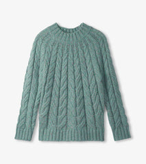 Dylan Cable Knit Sweater - Light Turquoise
