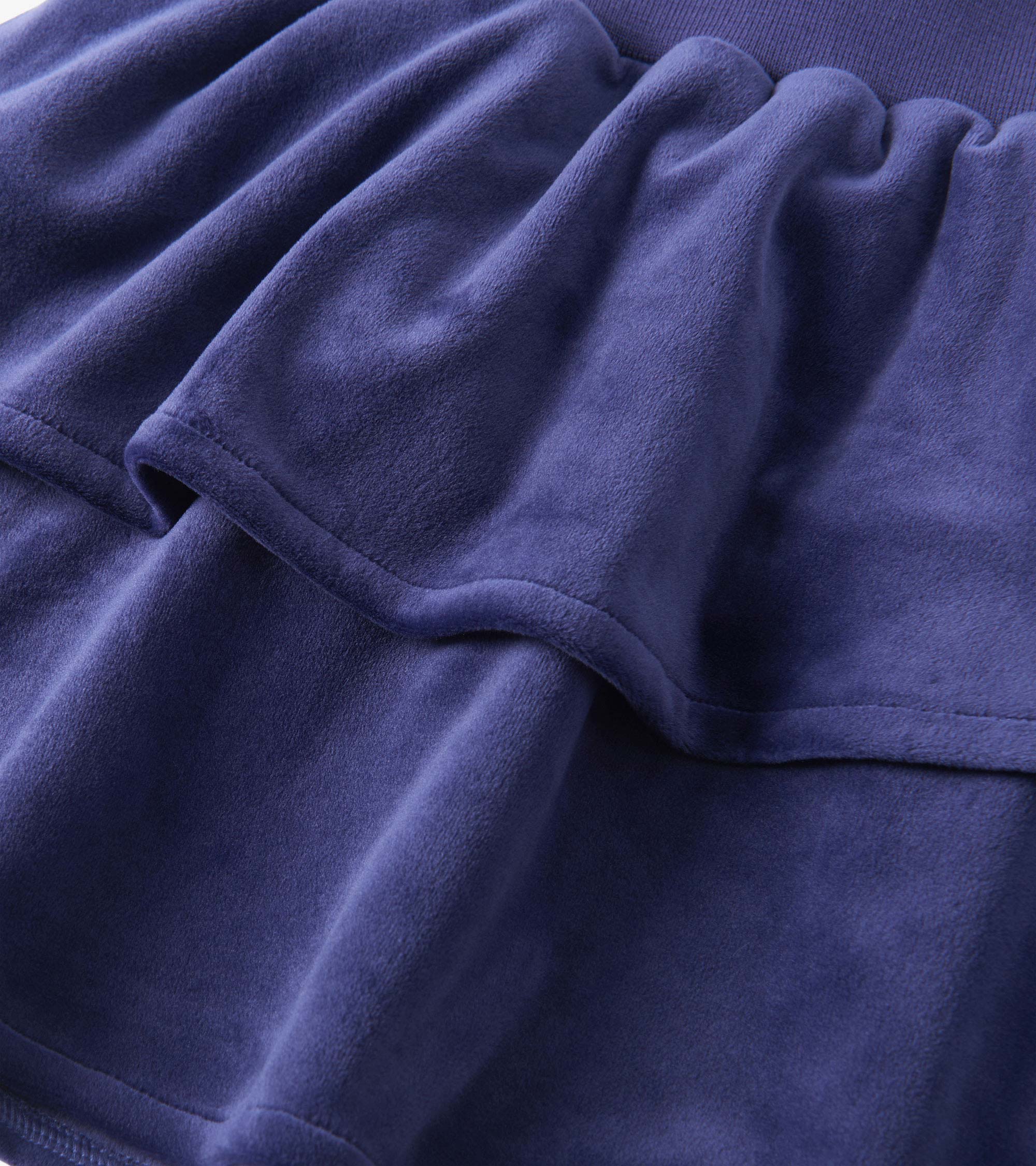 Girls Patriot Blue Velour Skirt
