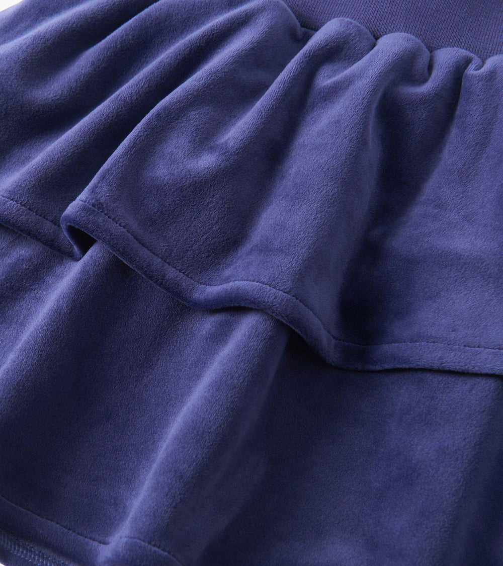 Girls Patriot Blue Velour Skirt