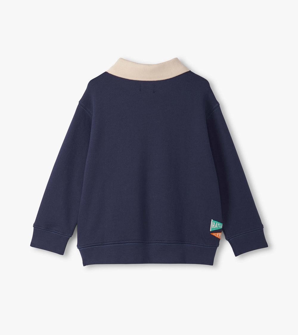 Boys Patriot Blue Fooler Polo Pullover