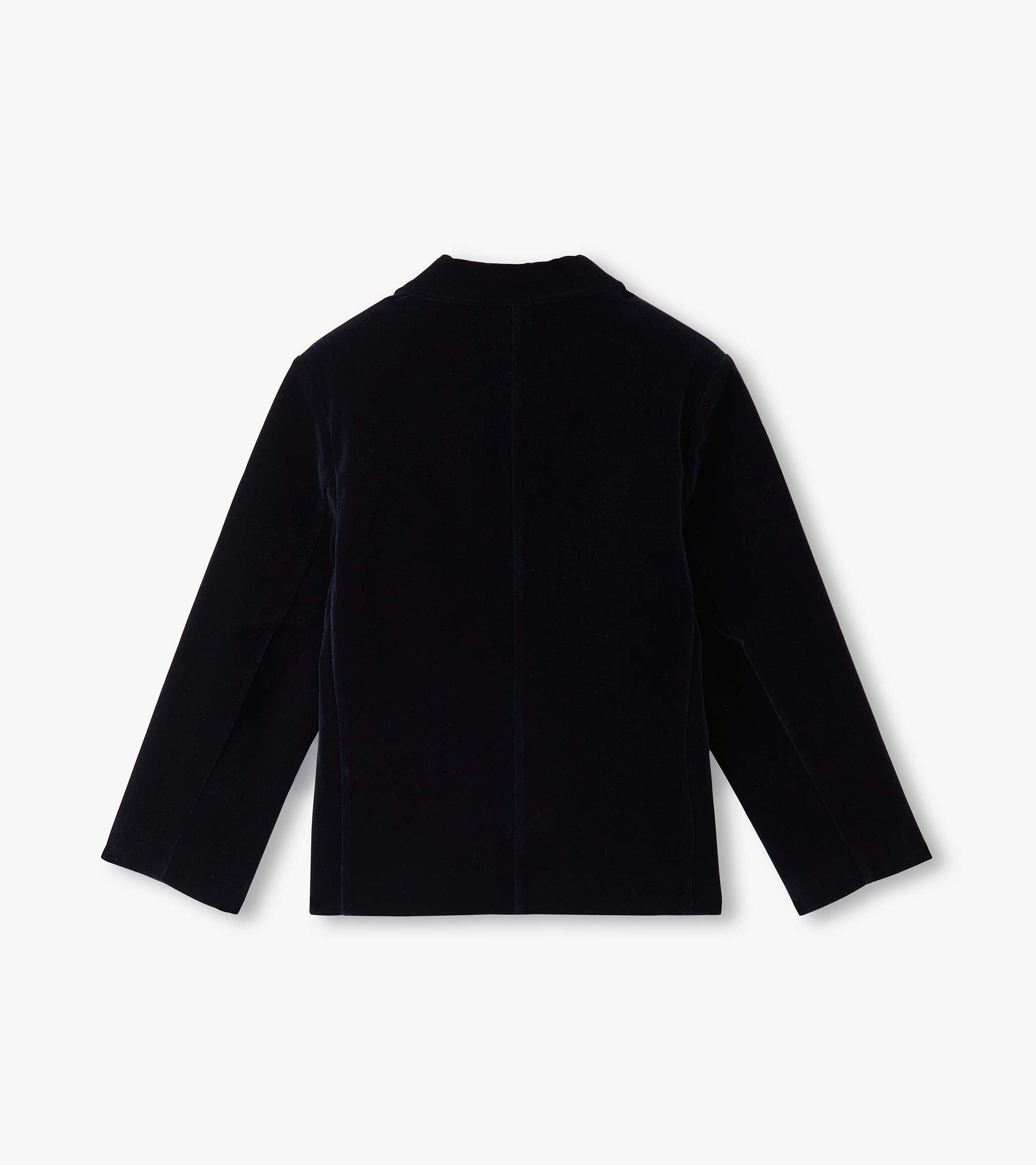 Boys Navy Velveteen Holiday Blazer