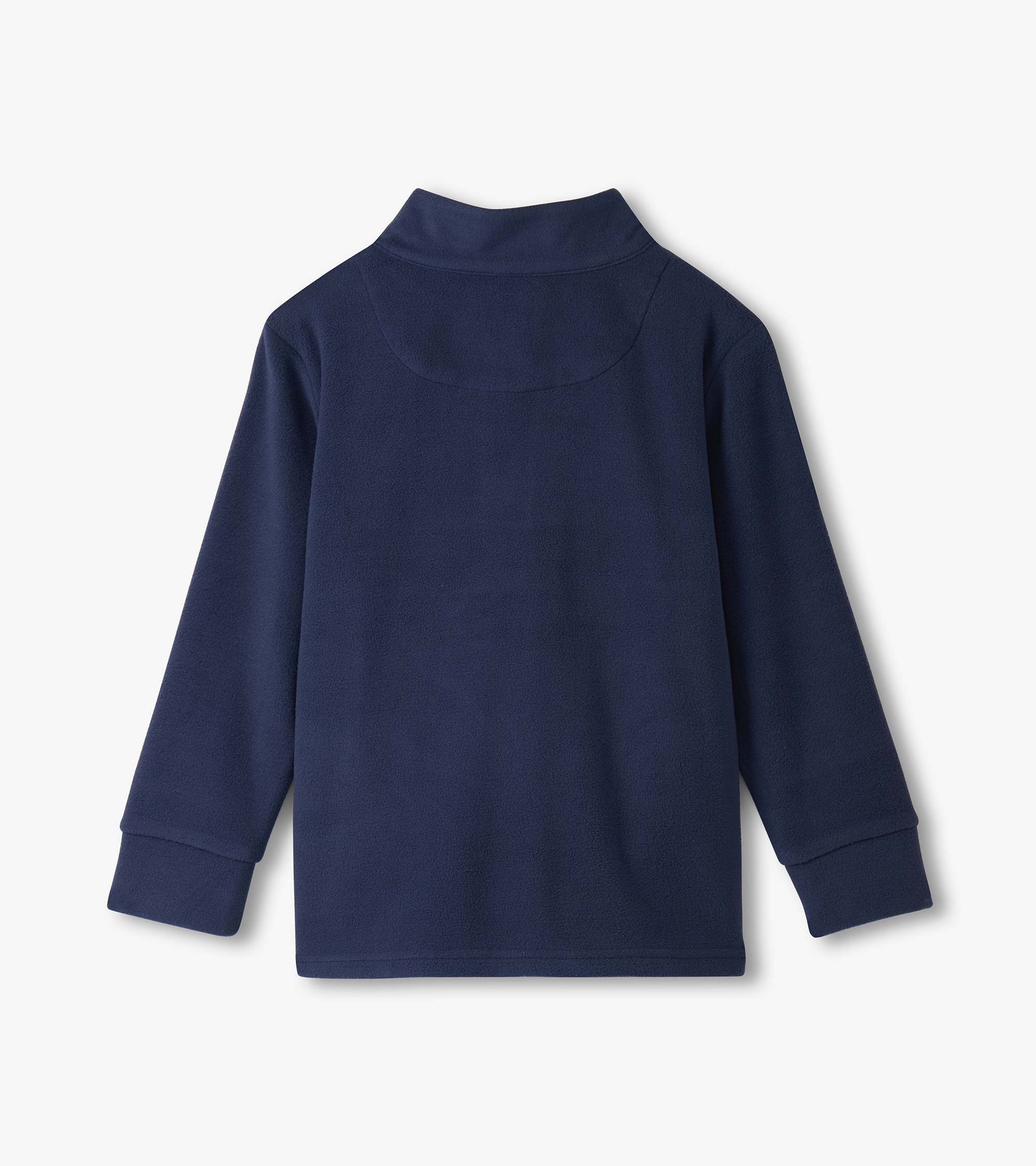 Boys Navy Color Block Fleece 1/4 Zip Mockneck