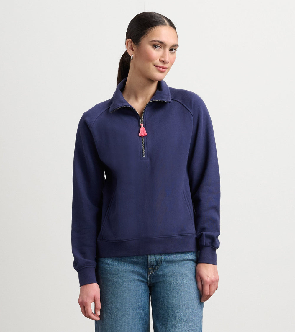 Mock Neck Pullover - Patriot Blue